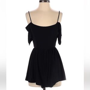 Urban Outfitters Black Cold Shoulder Off the Shoulder Romper